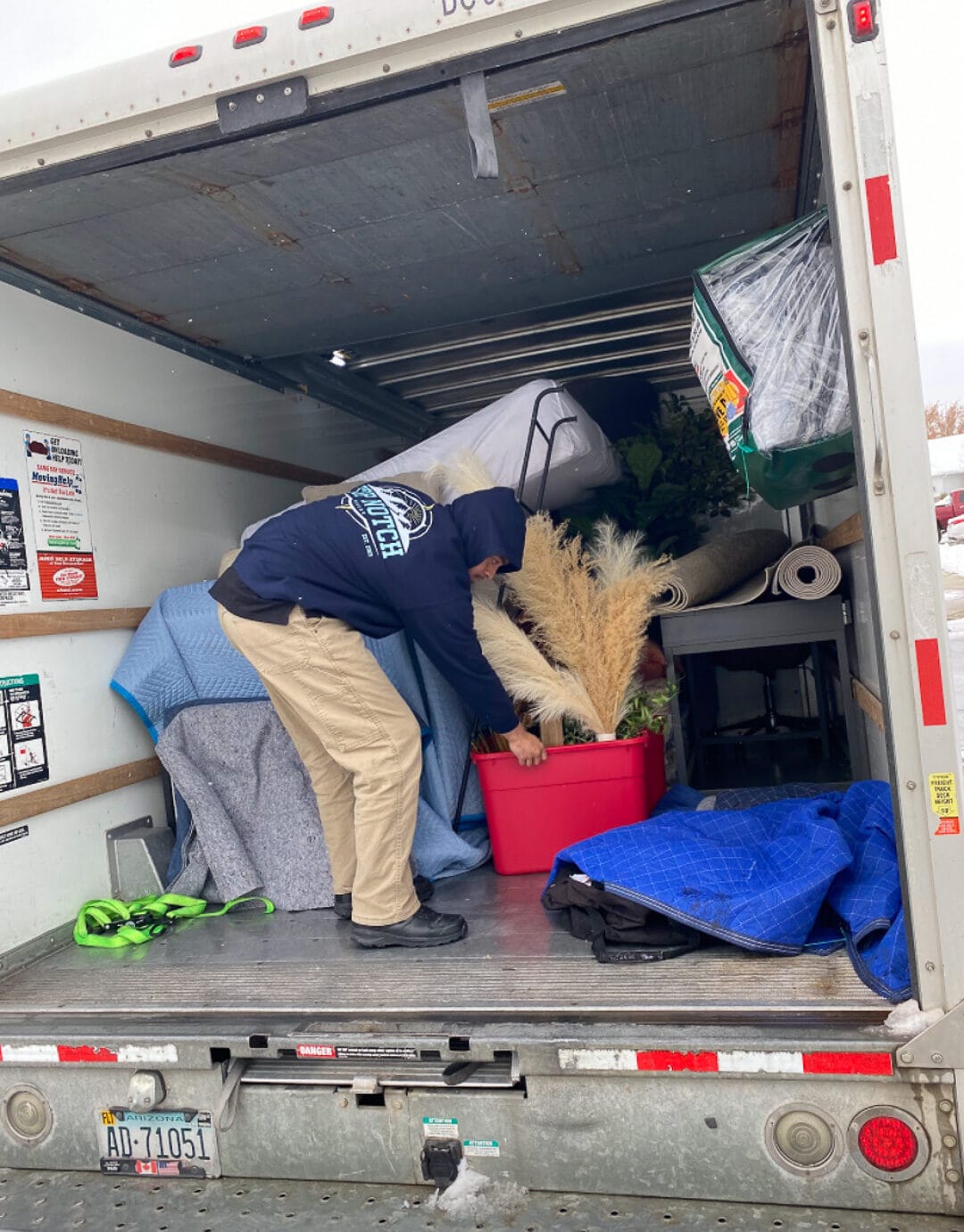 Truck packed nose to tail for the long haul